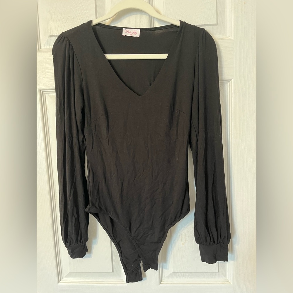 PINK LILY Black Body Suit